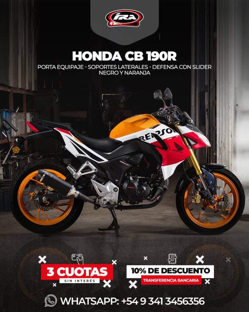 La Honda CB 190R es una moto que combina deportividad, diseño moderno y gran rendimiento urbano.