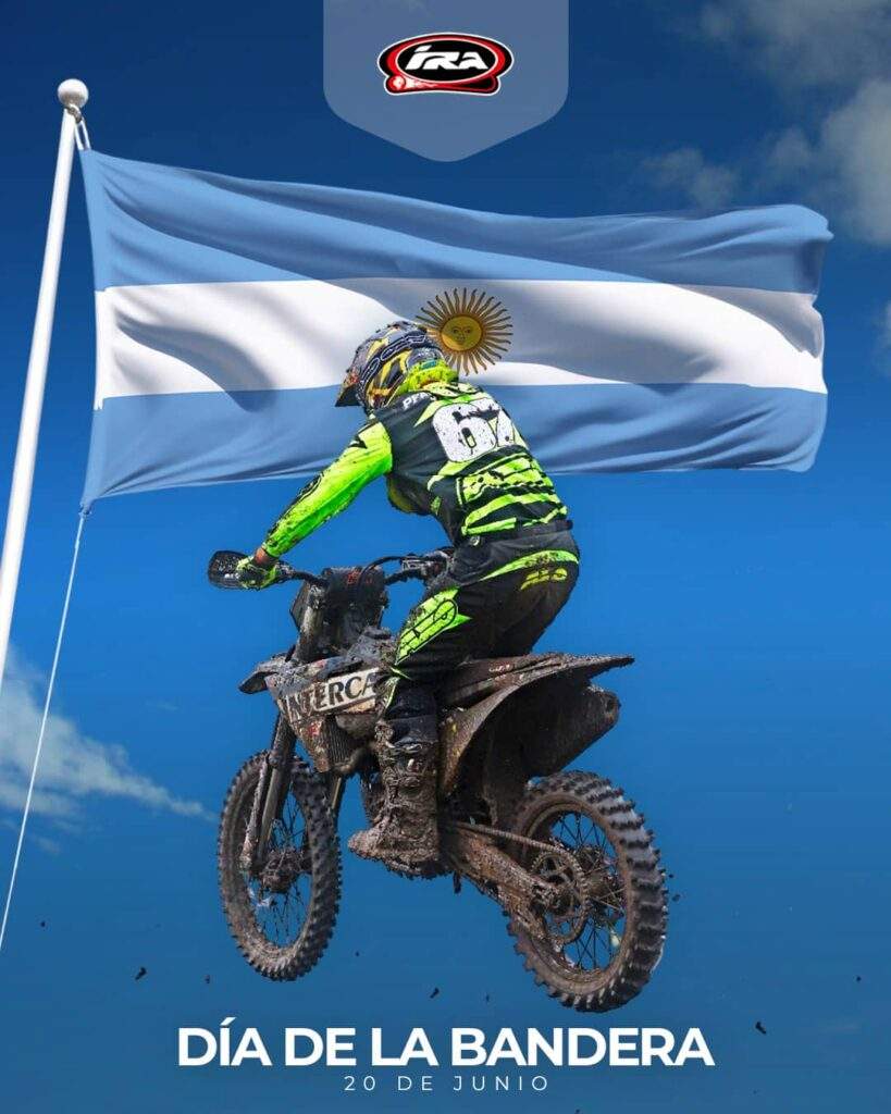 🇦🇷 20 de Junio – Día de la Bandera Argentina Hoy rendimos homenaje a uno de nuestros mayores símbolos: la bandera que flamea con orgullo en cada rincón del país. En IRA Racing, llevamos los colores celeste y blanco en cada carrera, en cada desafío, en cada meta superada. Porque competir también es una forma de honrar lo que somos. 💙🤍 ¡Feliz Día de la Bandera Argentina! #DíaDeLaBandera #IRA Racing #OrgulloArgentino #CelesteYBlanco