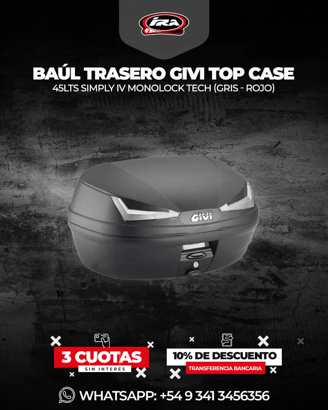 Cajas Baules Para Motocicleta Color Negro