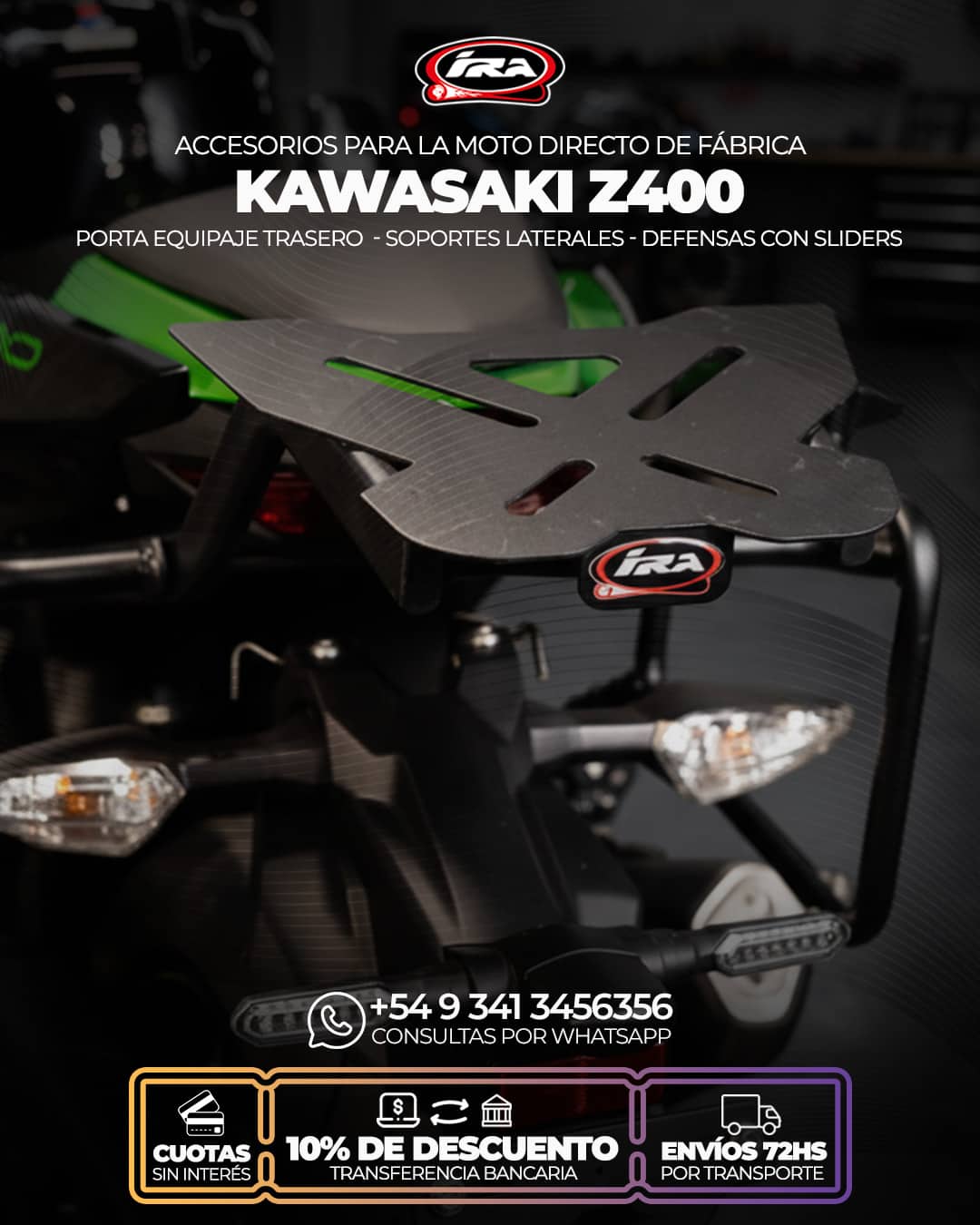 Venta de accesorios para la moto Kawasaki Z400