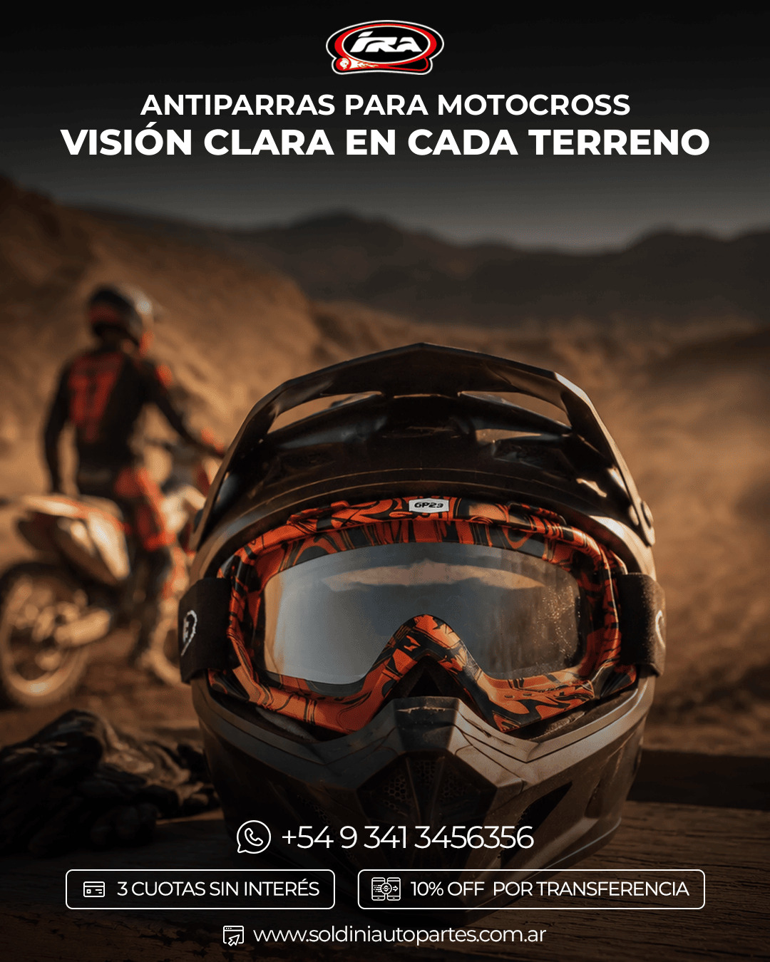 Antiparras GP23 para motocross